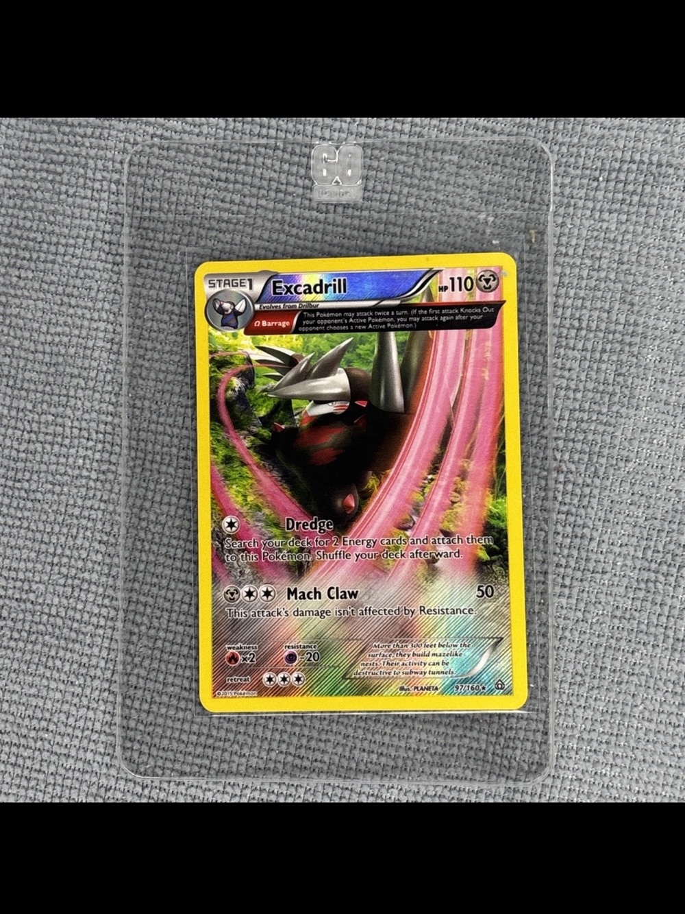 Excadrill 97/160 Full Art Holo Rare Pokémon 2015 XY Primal Clash - NM - Picture 2 of 5